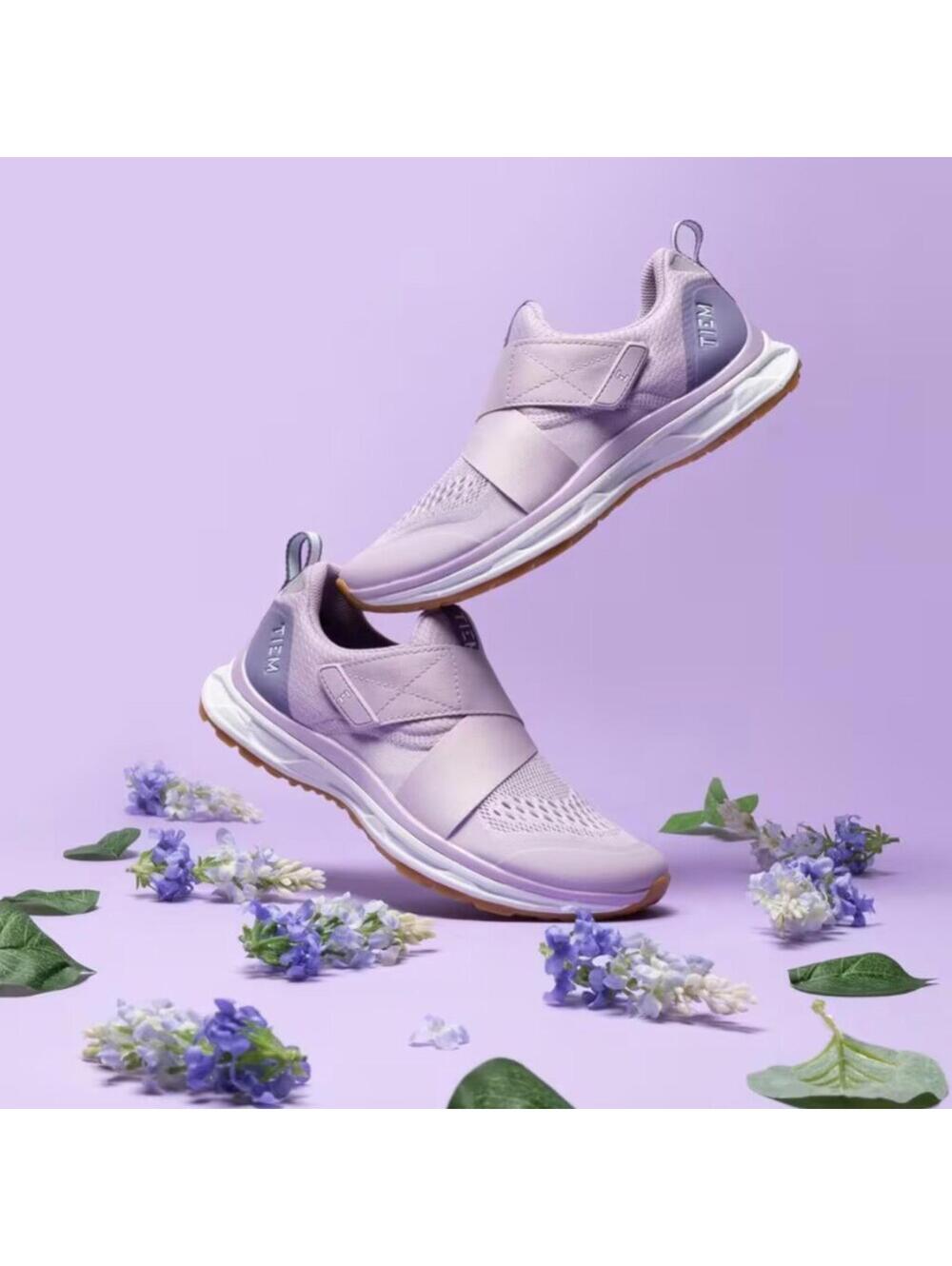 TIEM Slipstream Cycling Shoes Lavender Lilac Purple Size 10.5 Cleats Included